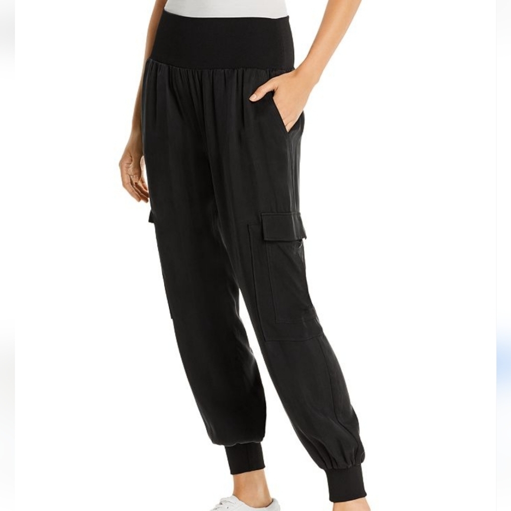 Cinq a Sept Giles Black Cargo Jogger Track Pants
